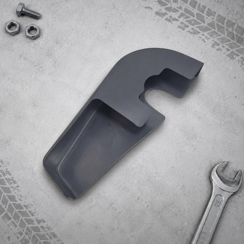 Go Kart Chain Guard Engine Drive Cover with Sleek Open Structure, black, lightweight for custom builds and machine karts.