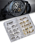 Watch Crown Repair Kit Stainless Steel O Ring Stem Tools Storage Box Set Round Head Crown Assortment Spring Pins Screws