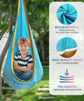 Ultra Comfy Kids Swing Seat Hammock Chair For Indoor Or Outdoor Use Soft Yet Safe Nylon Seat With Reinforced Stitching Supports Up To 176 Lbs