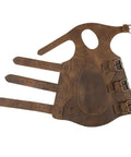 Archery Bracer With Thumb Slot And Adjustable Buckle Straps, Full Grain Leather Forearm Protector For Knights, Wrist Guard For LARP