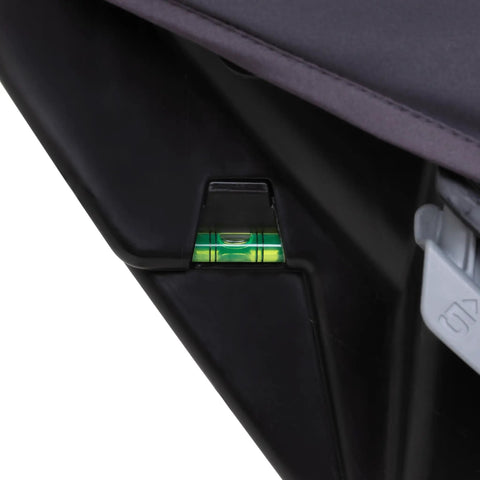 Close-up of leveling indicator on 4-In-1 Convertible Car Seat With UPF 50+ Sun Shield Canopy, Height And Angle Adjustable