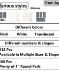 Heavy Duty Silicone Furniture Pads 132 Pack Non Slip Rubber Leg Protectors with various styles and colors displayed.