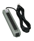Heavy Duty 9 Outlet Power Strip With 15 Foot Metal Extension Cord Mountable For Wall Or Under Desk Setup In Industrial Garage Shop Settings UL24CB-15 Ready