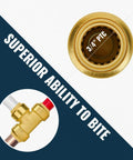 Push Pex Fittings Three Quarters Inch Set Featuring Five Couplings Elbows And Tee With Disconnect Clip Brass Push To Connect Plumbing Fittings