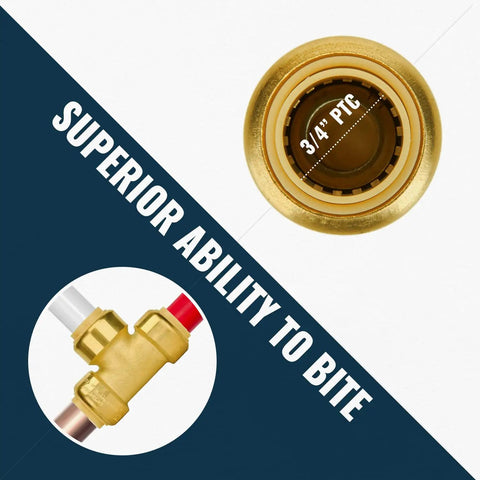 Push Pex Fittings Three Quarters Inch Set Featuring Five Couplings Elbows And Tee With Disconnect Clip Brass Push To Connect Plumbing Fittings