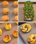 Baked goods on Eight Sheets PTFE Teflon Sheet For Heat Press Transfers Non Stick Heat Resistant Craft Mat 11.8 By 15.7 Inches