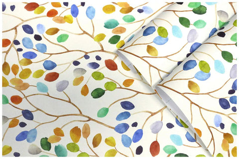 Peel And Stick Floral Wallpaper For Nursery Decor Removable Contact Paper In Colorful Forest Beige Orange Blue No Mess Easy Renters Friendly
