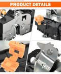 Front Left Driver Side Door Lock Actuator For 2007 To 2014 Chevy Silverado Suburban Avalanche Tahoe GMC Sierra Yukon XL Cadillac Escalade ESV EXT Replacement, black metal and plastic