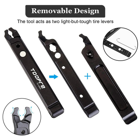 4 In 1 Bike Chain Quick Link Tool With Master Link Pliers, Quick Link Opener And Closer, Tire Levers, Chain Hook And Storage Clasp