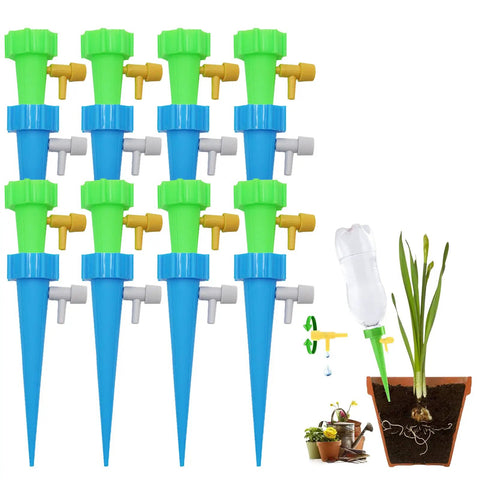 16 Pack Self Watering Plant Spikes Kit With Adjustable Drip Valve, Automatic Watering System For Plants, Slow Release Drip Controller