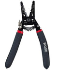 7 Inch Pro Grade Wire Stripper And Cutter For 10-20 AWG Solid And 0.8-2.6mm Stranded Wire, Built In Screw Shearer, Black