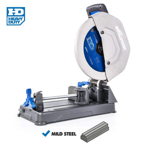 Heavy Duty 14 Inch Metal Cutting Chop Saw With 14 Inch Carbide Tipped Blade Dry Cut Miter 45 Degrees For Precise Metal Work