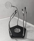 Handy Soldering Helping Hands With Alligator Clip Magnifier For PCB Board Repairs And Soldering Station tool on sturdy base