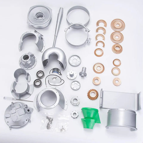 One Twentieth Scale Turbofan Engine Model Kit With Over One Hundred Parts Do It Yourself Assembly Based On PT6A Aircraft Engine A Hands On Science Toy For Mechanical Experiments And A Build Your Own Project. 1/20 scale resin plastic parts laid out