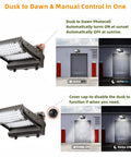 100W Rotatable LED Wall Pack Light for Outdoor Areas A Real Workhorse 5000K 14000LM ETL Listed Adjustable Head with control options