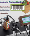 Heavy Duty Date Inkjet Coder And Industrial Printer Prints Crisp Batch Codes On Cartons Plastics Metals And Packaging Works Like A Dream On Production Lines With Zero Drama Setup, showing control panel and inkjet mechanisms.