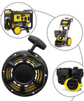 Pull Start Assembly Recoil Starter Hex Type for Champion 4000 4500 3500 Generators with images of power equipment applications.
