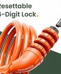 Close-up of orange Lock Up Your Ride With This 4 Foot Cable Lock A Tough As Nails Half Inch Resettable Combination Lock For Bikes