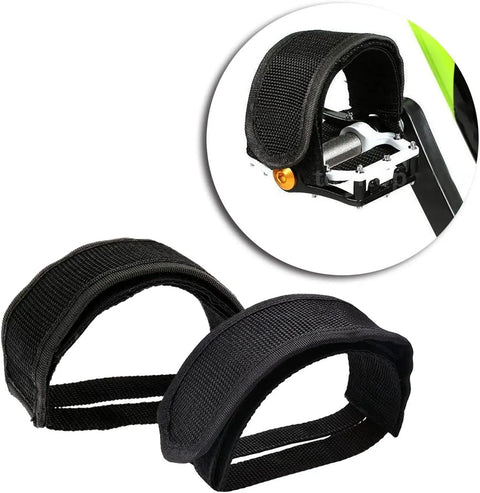 Two Pack Black Beam Strap Pedal Straps For Fixed Gear Bikes And Cleats showing durable foot straps and secure fit for pedals