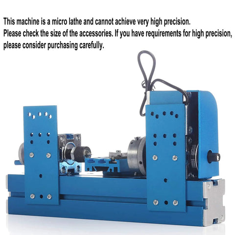 Mini Metal Lathe Machine CNC DIY Tool For Benchtop Wood Lathe And Metalworking Hobbyist Science Education Model Making AC110V 50 60 Hz Compact Benchtop Lathe For Turning Drilling Boring And Threading