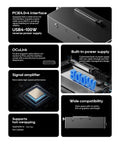 Image of Plug and Play External Gpu Enclosure With Oculink And Usb4 Hot Swap Support Featuring A Rock Solid Eight Hundred Watt Power Supply To Upgrade Your Laptop Setup Today Black with detailed features.
