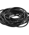 Slick Black Spiral Cable Wrap Tube Ten Meter Cord Manager coils for PC and home office to keep wires neatly stashed.