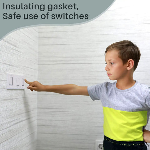Universal Foam Outlet Insulation Pads And Draft Sealer Gaskets For Electrical Outlets And Light Switch Covers 30 Pcs White EVA Foam Cut To Fit 2.5 X 4 Inches DIY Friendly Lightweight Weatherproof Wall Seal