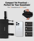 Water Resistant Top Tube Bike Bag For Phone And Cards Grab And Go Compact Frame Pouch with smartphone and cards displayed