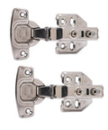 Rebound Soft Closing Cabinet Hinge, 3 Way Adjustable Frameless, Includes Installation Screws, Fits 16 to 22mm Thick, Stainless Steel