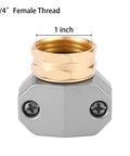 Zinc And Aluminum Female Hose Coupling For Five Eighths And Three Quarters Garden Hoses, 3/4 Inch Female Thread