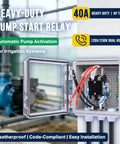 40A heavy-duty pump start relay with 24V AC 40A Pump Start Relay With IP65 Waterproof Enclosure For Sprinkler Controllers And Irrigation Pumps