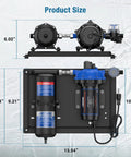 Dimensions of 110V Water Pump With Pre-Pressurized 1L Accumulator Tank, Quiet Water Transfer System, 7 GPM At 70 PSI, ideal for RVs and homes