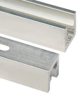 Close-up of aluminum parts from Undermount Sink Installation Kit 36 Inch All Metal Aluminum Frame Fits All Sink Types No Drilling Required