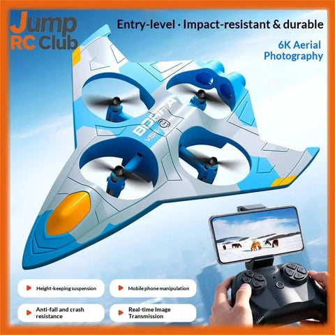 Mini Kids Drone With Altitude Hold And 6 Axis Gyro, LED Lights, Remote or Smartphone Control by Jump RC Club