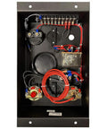 Inside view of 12V Swichgage Shutdown Panel Kit for Industrial Engines with Universal Fit enclosed four sided instrument panel.