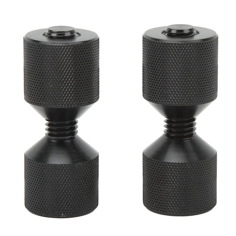 Flange Pin Quick Aluminum Two Hole Dowel Pin Tool For Automotive And Machinery, shown front view, black finish.