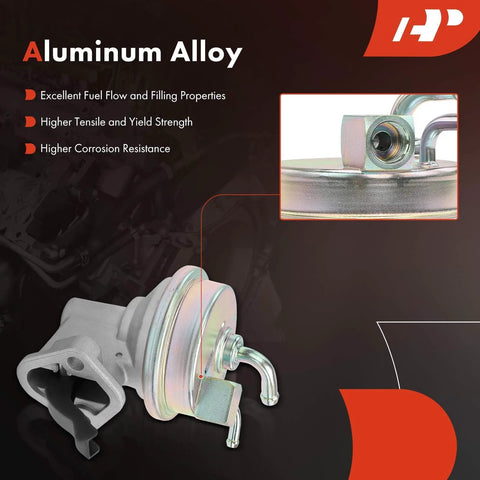 Beefed Up Mechanical Fuel Pump With Spring For Classic Chevrolet Buick GMC Oldsmobile And Pontiac Vehicles, aluminum alloy