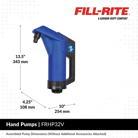 Heavy Duty Hand Operated Diesel Exhaust Fluid Transfer Pump For 55 Gallon Drums Built Tough With Corrosion Resistant Polypropylene, 13.5" height.
