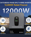 12000W Hybrid Solar Inverter For Your Home Power 48V DC To 120 240V Split Phase True Pure Sine Wave Dual MPPT Chargers Up To 220A 500V PV Input Grid Tie Or Off Grid Parallel Up To 6 Units display