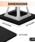 RV Leveling Block Flex Pads 8.5 Inch Rubber Jack Pads for Camper Travel Trailers Jacks and Stabilizers, anti slip mats, 2 pcs