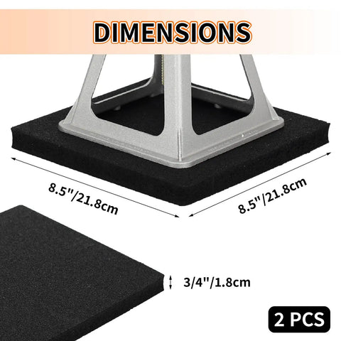 RV Leveling Block Flex Pads 8.5 Inch Rubber Jack Pads for Camper Travel Trailers Jacks and Stabilizers, anti slip mats, 2 pcs