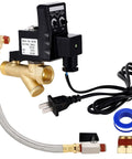 Automatic Drain Valve Kit For Air Compressors With Electronic Tank Drain, Braided Steel Hose, 1/4 Inch NPT Elbow Fittings
