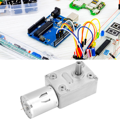 Beefy High Torque 12V DC Worm Gear Motor With 10 RPM Output D Shaped Shaft All Metal Gears A Real Workhorse For Heavy Duty DIY Projects And Industrial Use Low Noise Rugged Performance Dual Pack