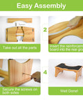 Assembly steps for Wooden Toilet Stool 7 Inch Folding Potty Step For Bathroom, Non Slip, Sturdy As Heck Squat Stool, Easy To Store.