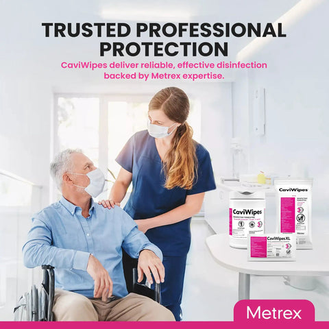 CaviWipes Disinfecting Towelettes For Hard Non Porous Surfaces In Healthcare And Lab Settings Pre Saturated With CaviCide Durable Non Woven Wipes Ready To Use For Fast Sanitation 160 Wipes Pack on canister