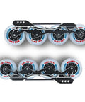 Inline Skate Replacement Wheels With ABEC 9 Bearings And Floating Spacers For 72mm And 76mm Skates 85A Indoor Outdoor 8 Pack