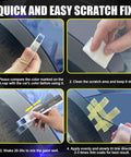 Tutorial steps for using Pearl White Multi Coat Touch Up Paint Kit For Tesla Model Y 3 S X, 2 In 1 Scratch Repair Pen Tip And Brush