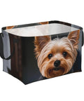 Hella Badass Waterproof Oxford Fabric Rectangle Storage Basket With Sturdy Cross Top Handles For Household Decluttering And Bedroom Shelving Projects Daily featuring a cute dog design.