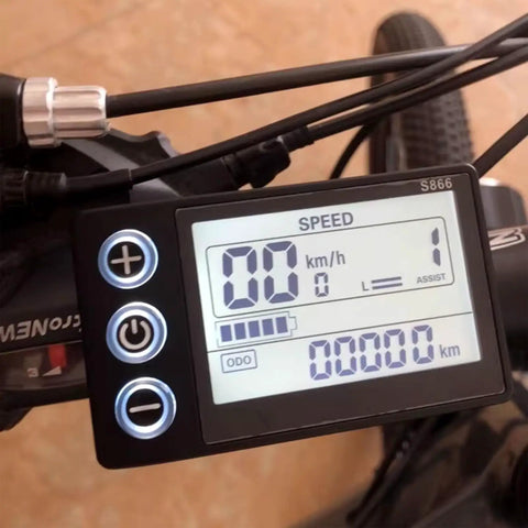 Electric Bicycle LCD Display Meter 24V 36V 48V Wireless Control Panel All In One Speedometer Odometer For Ebike And Electric Scooter Fits 22.2mm Handlebars DIY Friendly Modification Kit