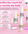 Dip Powder Nail Kit With Drill Starter Set For DIY Mani, 30 Colors Dip Powder Collection, Dipping Liquid Set shown